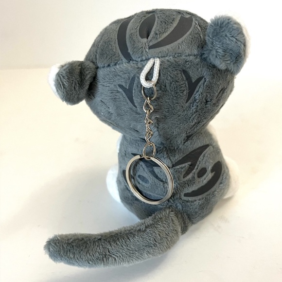 NWT Gray White Stuffed Kitty Cat Plush Keychain Anime Plush Cat Kawaii Key Chain - Picture 6 of 9